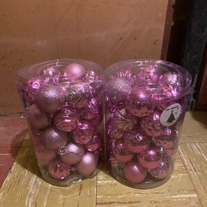 68 Christmas Pink Ornaments